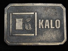 QF01132 VINTAGE 1970s  KALO  FARMING  AGRICULTURE COMPANY BELT BUCKLE