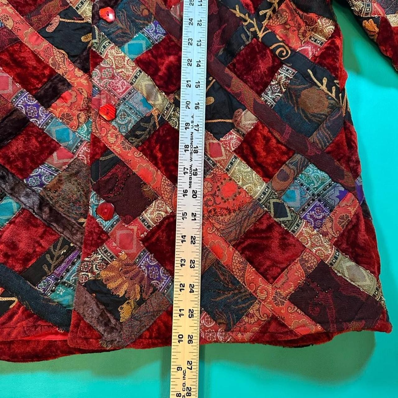 Vintage 90s patchwork jacket unique 1990s vintage… - image 7