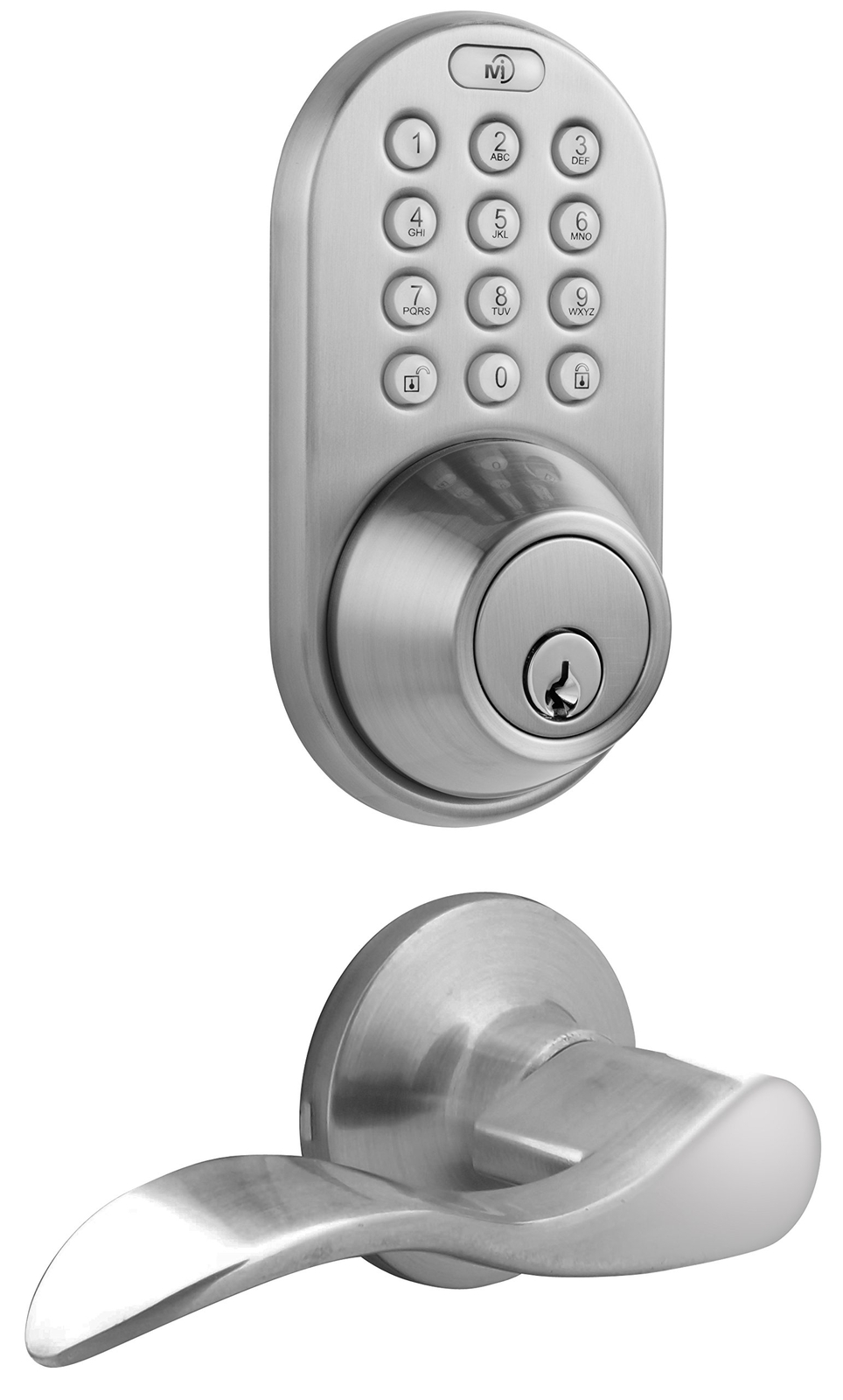 DFL-02SN Keyless Touchpad Deadbolt and Lever Combo for Electronic Entry-image