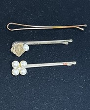 Vintage Fancy Hair Clip Bobby Pin Lot of 3
