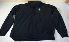 HANES MEN'S COMFORTBLEND/ECOSMART FULL ZIP BLACK HOODIE W/ LOGO XL NEW  