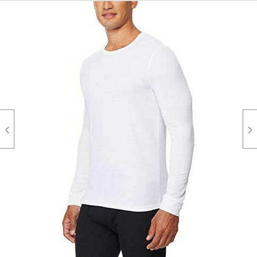 32 GRAD Herren Wärme Langarm Rundhalsausschnitt T-Shirt, Größe S Farbe weiß/anthrazit - Bild 2 von 3