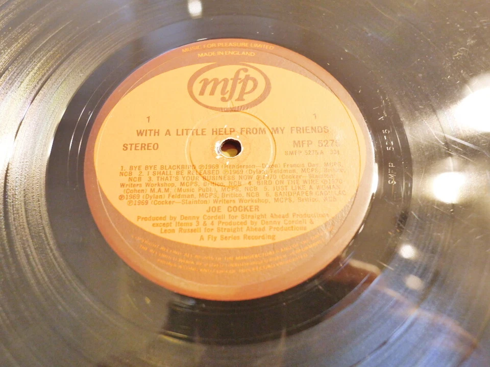 JOE COCKER WITH A LITTLE HELP FROM MY FRIENDS 33T LP VINYLE EX COVER EX ORI 1971 - Photo 3/4