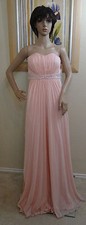 NWT MARC BOUWER GLAMIT blush strapless silk gown bead detail dress,6- 795-DEFEC