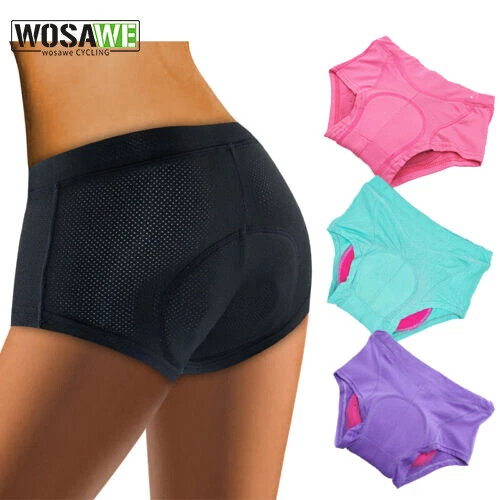 Women Cycling Underwear 3D Gel Padded Bike Sports Triangle Briefs Shorts  Pants