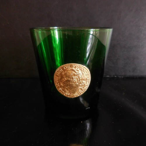 N2787 3 verres à eau DUBONNET pièce Louis or vintage art déco design PN France - Photo 8/12