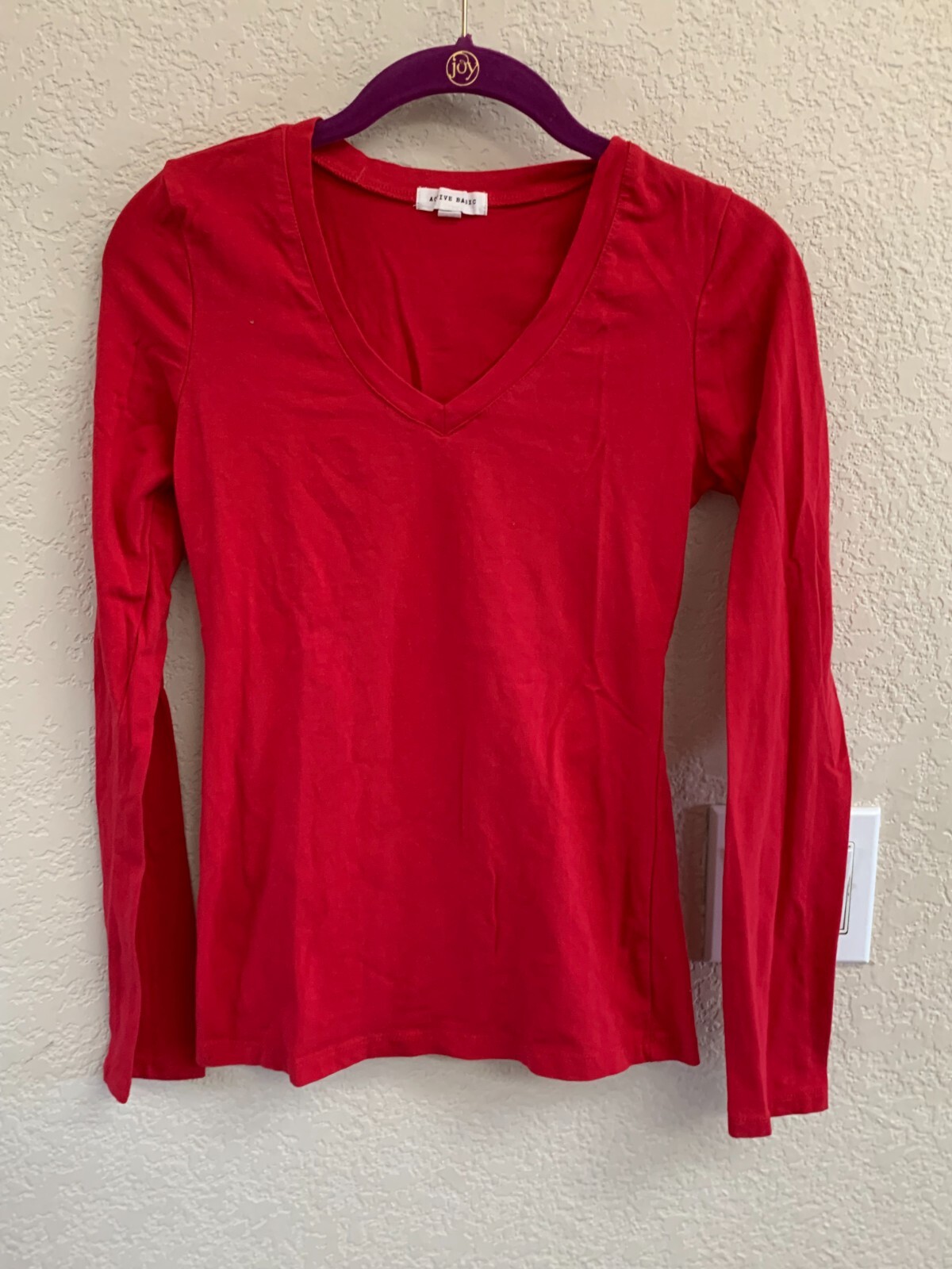 Active Basic Red Shirt Size M - image 1