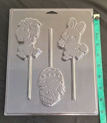 ILA Easter Hatching Chicken Egg Bunny Rabbit  Chocolate Candy Lollipop Mold