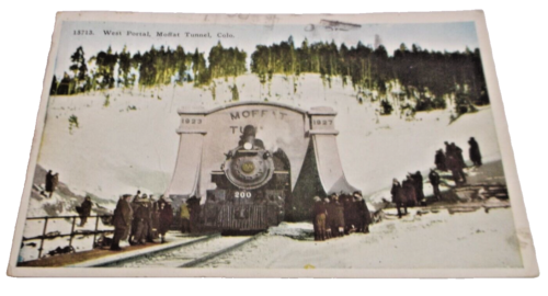 1929 D&RGW RIO GRANDE EAST PORTAL MOFFAT TUNNEL USED POST CARD - Picture 1 of 2