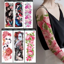 Tattoo Sticker Waterproof Full Sleeve Leg Arm Water Transfer Body Art Temporary