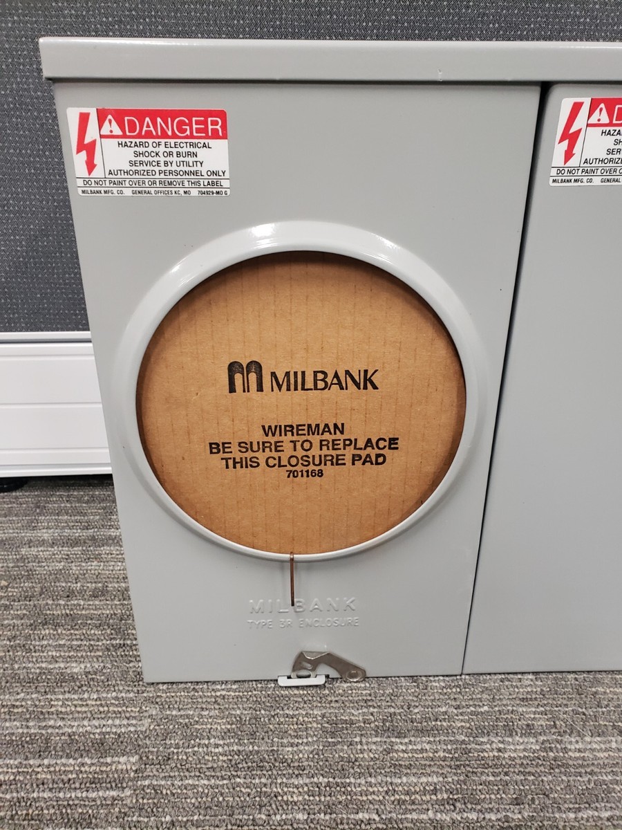 MILBANK U1252-X Presa Contatore Elettrico 200A Doppio Metro | Sopraelevato/Sotterraneo