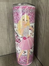 Graphic Skinny Tumbler- Barbie- Come on Lets Party- 20oz Cup / Mug With Straw