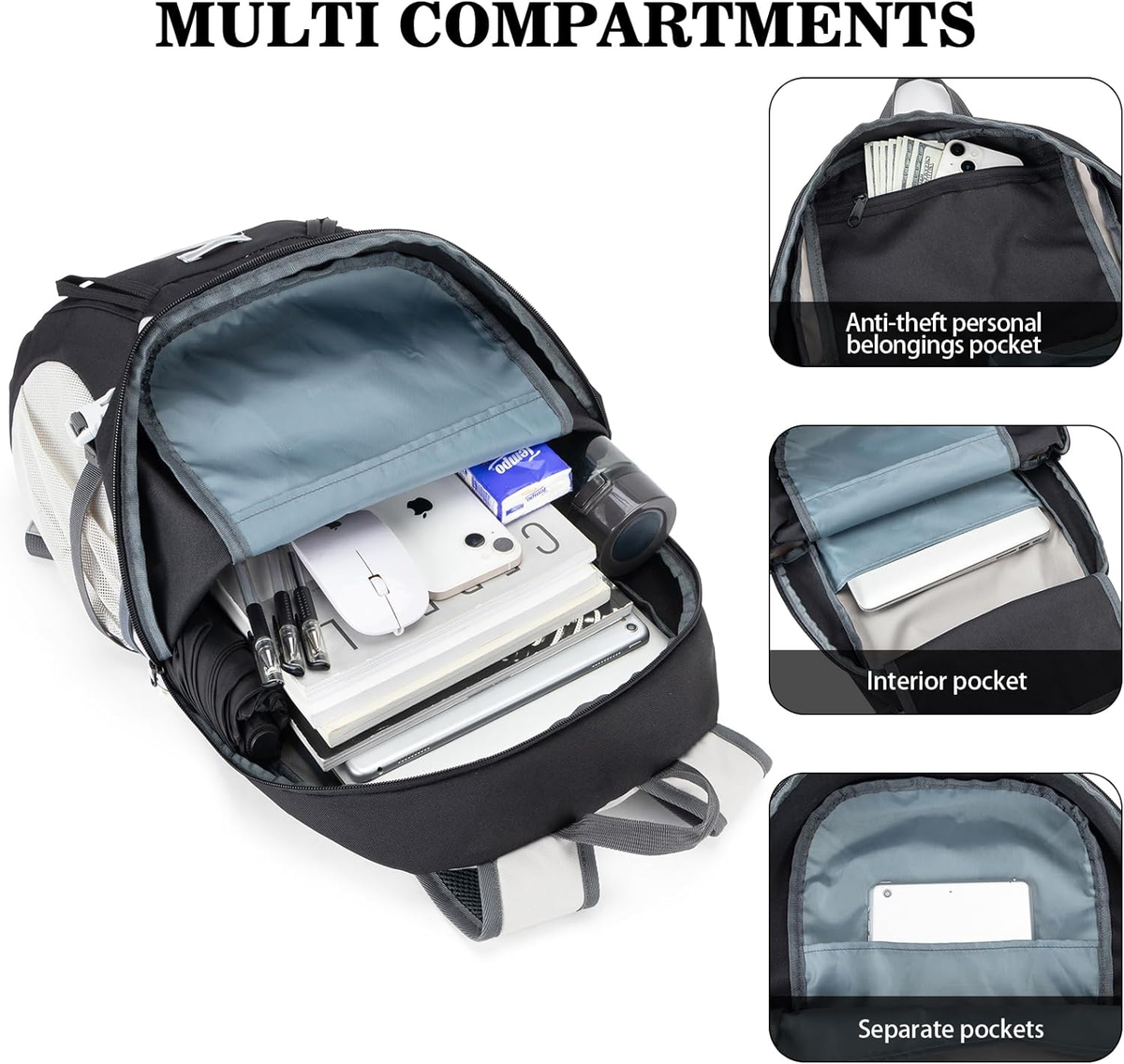 Hiking Backpack,Large 35L Travel Backpacks for Men Women  display picture 1
