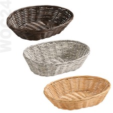 24 x 20 cm Brot Obst Kunststoff Korb Körbe Körbchen Frühstück geflochten