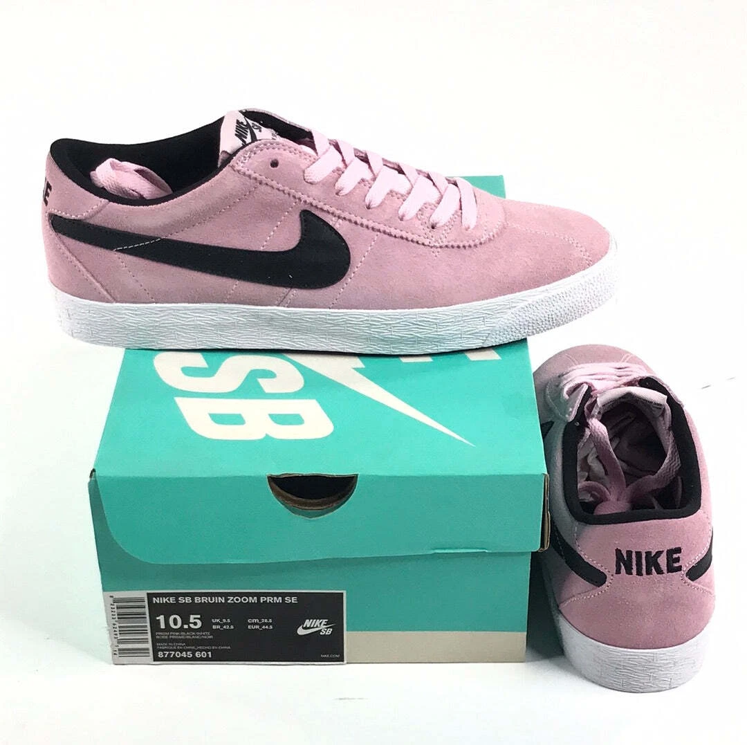 Nike SB Bruin Zoom PRM SE Prism Pink Black White US Mens Size 10.5 877045 601