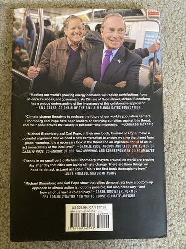 Climate of Hope : Signed By Michael Bloomberg Book B7 - Picture 3 of 3