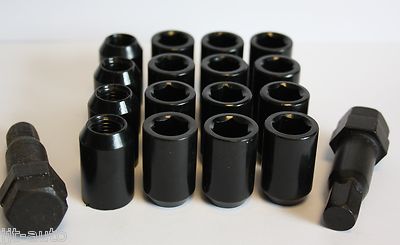 12 X M12 X 1 5 Black Tuner Wheel Nuts Locking Fit Hyundai Elantra Getz I10 I2 Ebay