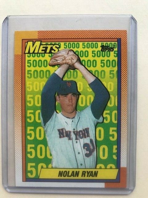 Nolan Ryan 5000 Strikeout Card 1990 Topps MINT IN PLASTIC CASE EBay