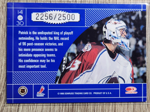 DONRUSS ELITE CRAFTSMEN COLORADO AVALANCHE PATRICK ROY #14 2256/2500 - Picture 2 of 2