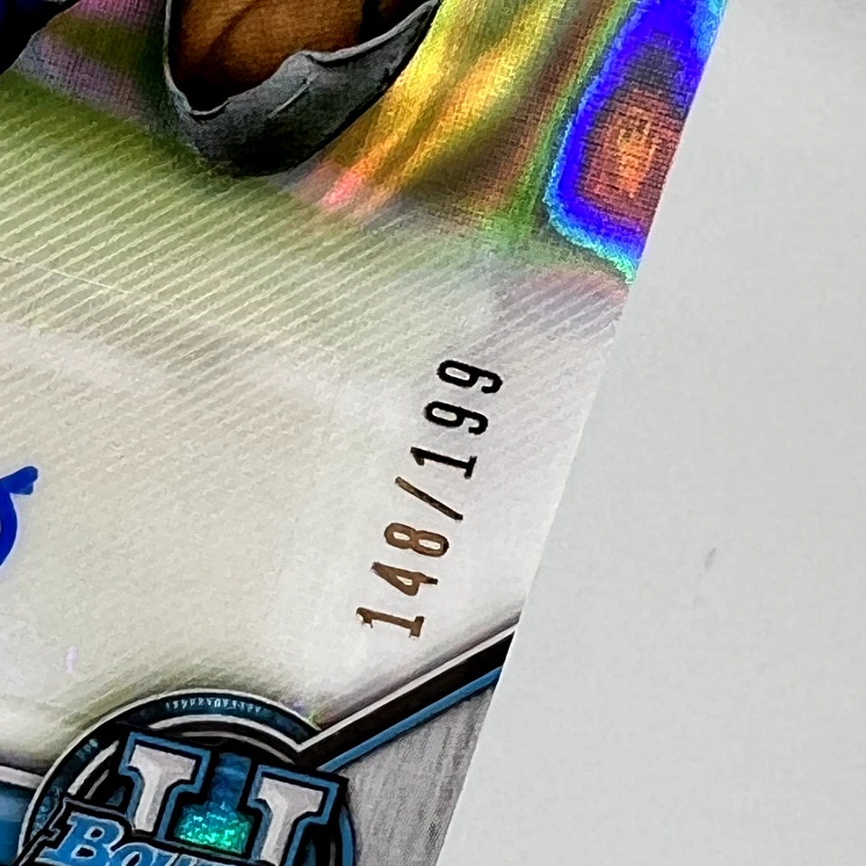 TYLER ALLGEIER 2022 Bowman UNIVERSITY LAVA REFRACTOR AUTO 015/199 Falcons - Image 2 of 3