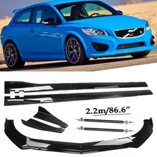 Front Bumper Lip Spoiler Chin Splitter Bod Kit Glossy Black For Volvo C30 C40