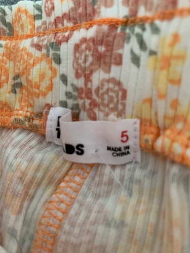 NWT! EPIC THREADS Big Girls Sz 5 Floral Printed Culottes Pants Island Orange - Picture 5 of 6