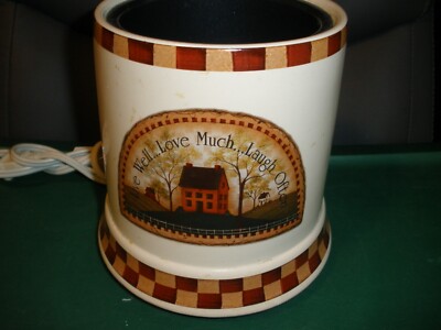 Electric Jar Candle Warmer Large Live Well Love Much Laugh Often Farmhouse Decor