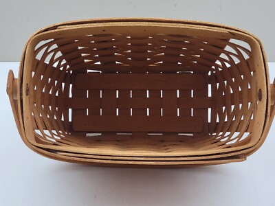 Longaberger 1995 Edition Dresden Basket Warm Brown w/ Swing