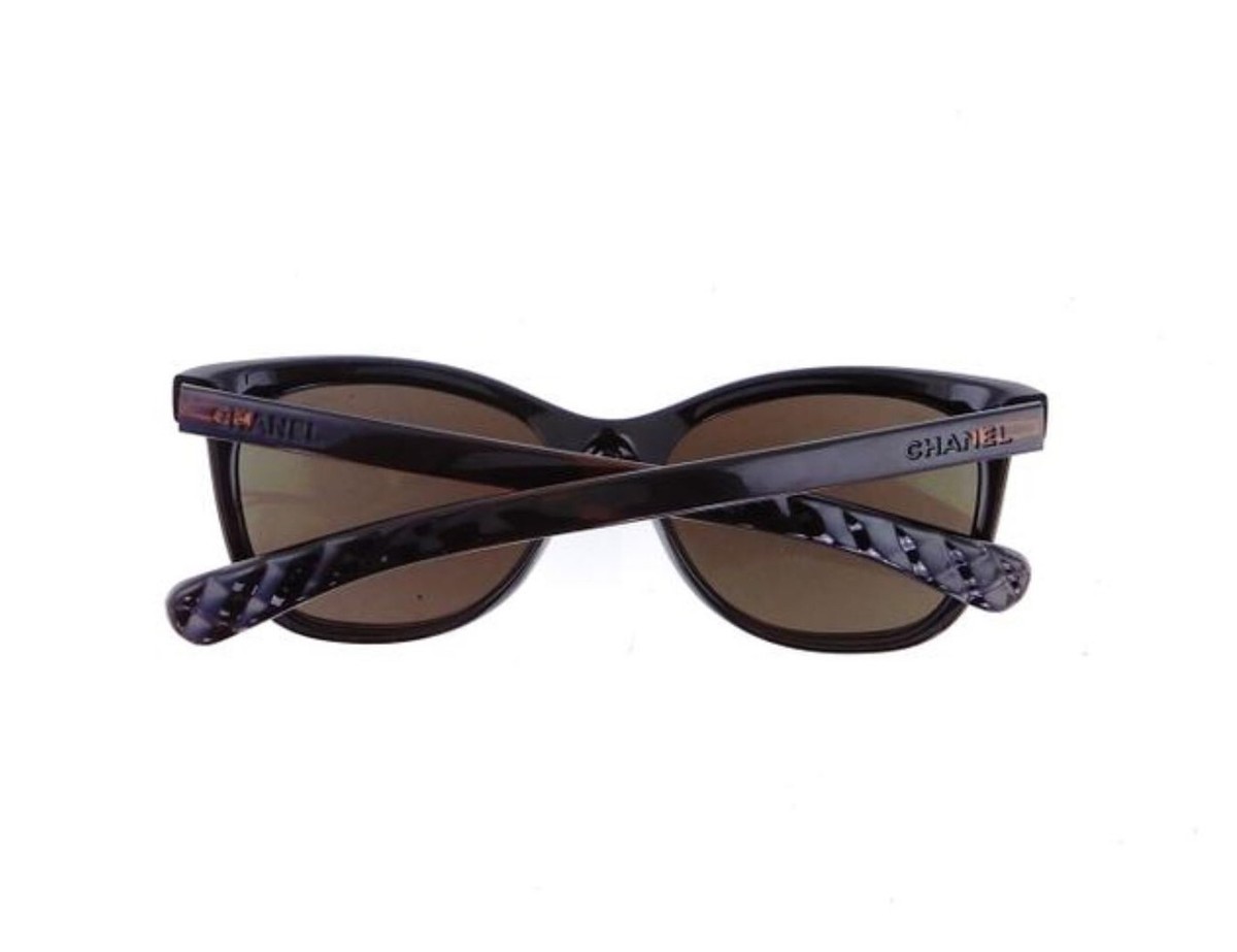 New CHANEL 6041 c.538/S7 56mm Brown Gold Quilted Cat Eye  display picture 2