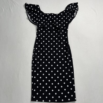 Got Style Women s White Polka Dot Off Shoulder Bodycon Party Cocktail Black USA