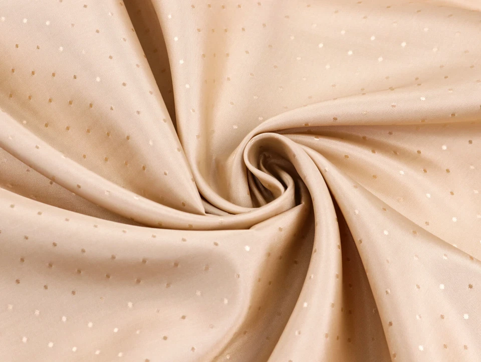 Acetat Viskosefutter Stoff Jacquard Futter PUNKTE BEIGE EUR 12,98/m