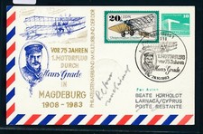 62749) DDR, Hans Grade Motorflug, 10PF PP mit SST Magdeburg 1983 LP n.Zypern