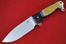 Busse Combat Custom FAT ASH1 .325" Satin INFI, Black G10 G-rexed Pine Wood Bark