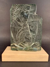 BLENKO - HOLY FAMILY TRINITY - Limited Edition Glass Plaque w Stand ~ Shepherd