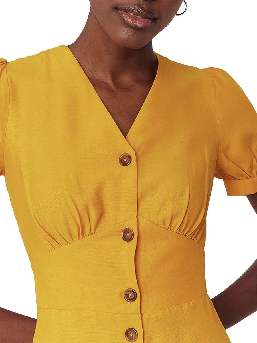 Oasis button through midi cheap dress