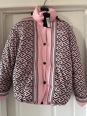 Versace Greca Pink Puffer jacket women