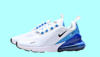 Size 8-11 Nike Air Max 270 'White and Blue' BV2523-100 Men's Shoes Free Shipping
