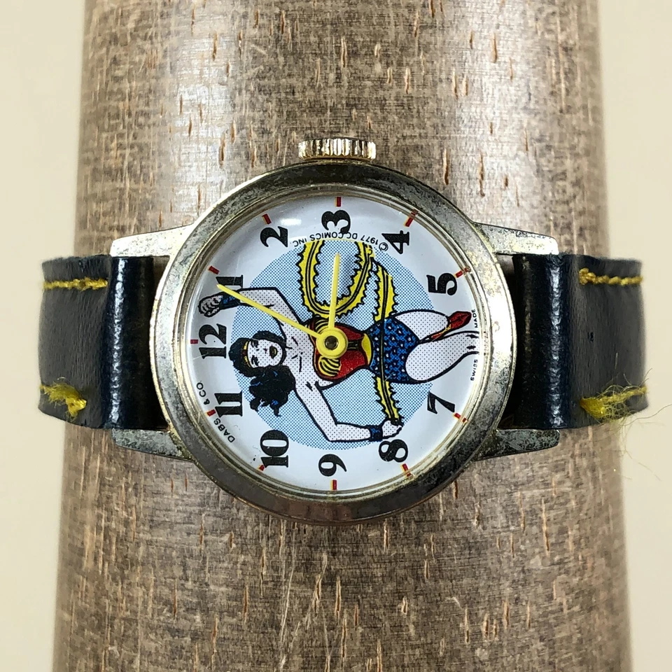 DC Comics Women Wonder Woman 177 Dabs & Co 26mm Mechanical Wind Watch 6" - Image 2 of 4