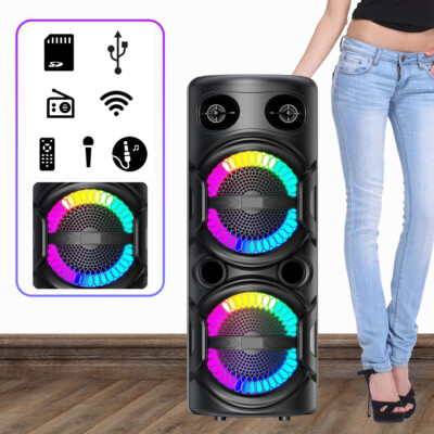 3000W LOUD Bluetooth Speaker BT Karaoke Portable Heavy Bass Stereo Sound & Mic