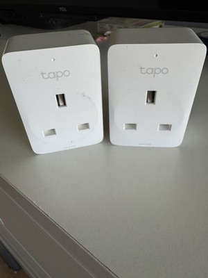 Paar TP-Link Tapo P100 Mini Smart WLAN Steckdosen weiß funktioniert mit Alexa/Google