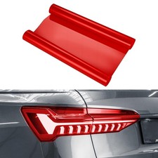 Rebvugr Car Light Tint Film Headlight Tint 12x48 Inch 11.945 Inches Red