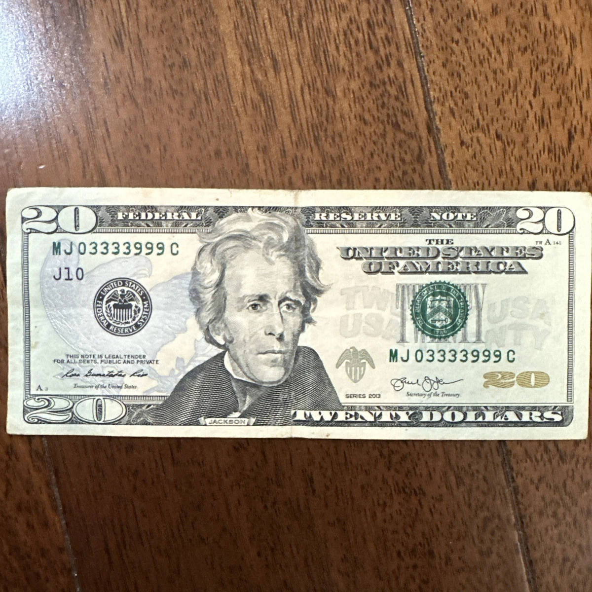 $20 2013 US Small Size Paper Money Notes for sale | eBay