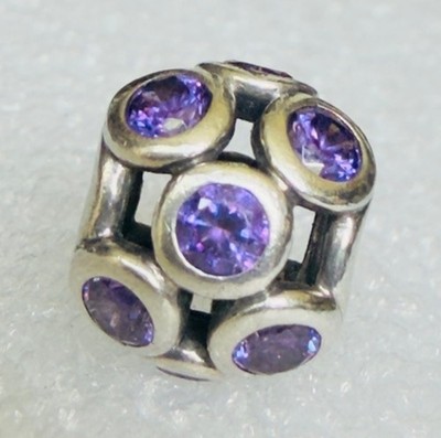 Authentic Pandora Sterling Silver Purple Whimsical Lights 791153ACZ