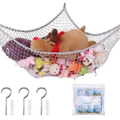 Stuffed Animal Hammock, Toy Hammock, LXUNYI Extra Large Mesh Toy Net Giant Ba...