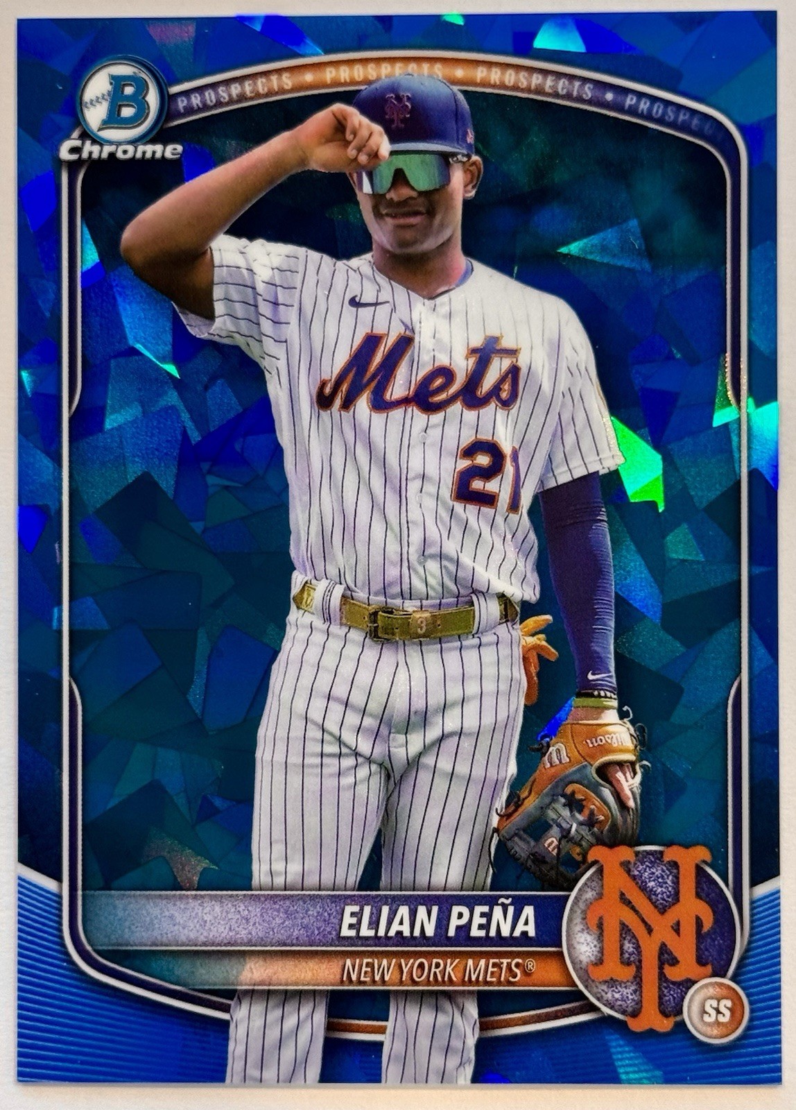 2025 Bowman Chrome Sapphire Elian Pena 1st Image Variation Rare SSP!