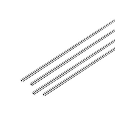 304SUS Round Tubing 4mm OD 1mm Wall Thick 250mm L Seamless  Pipe Tube 4Pcs