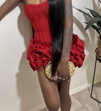 red rose corset dress