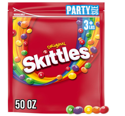 SKITTLES Original Chewy Candy Rainbow Colorful Bite Size Snacks for Celebrations