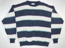 Cape Isle Knitters Cotton Crewneck Sweater Men  s Large Vintage USA