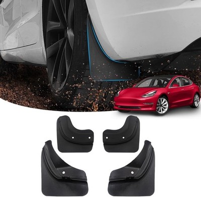 D-Lumina Mud Flaps Splash Guards for Tesla Model 3 2017-2024 No Drill Black NEW